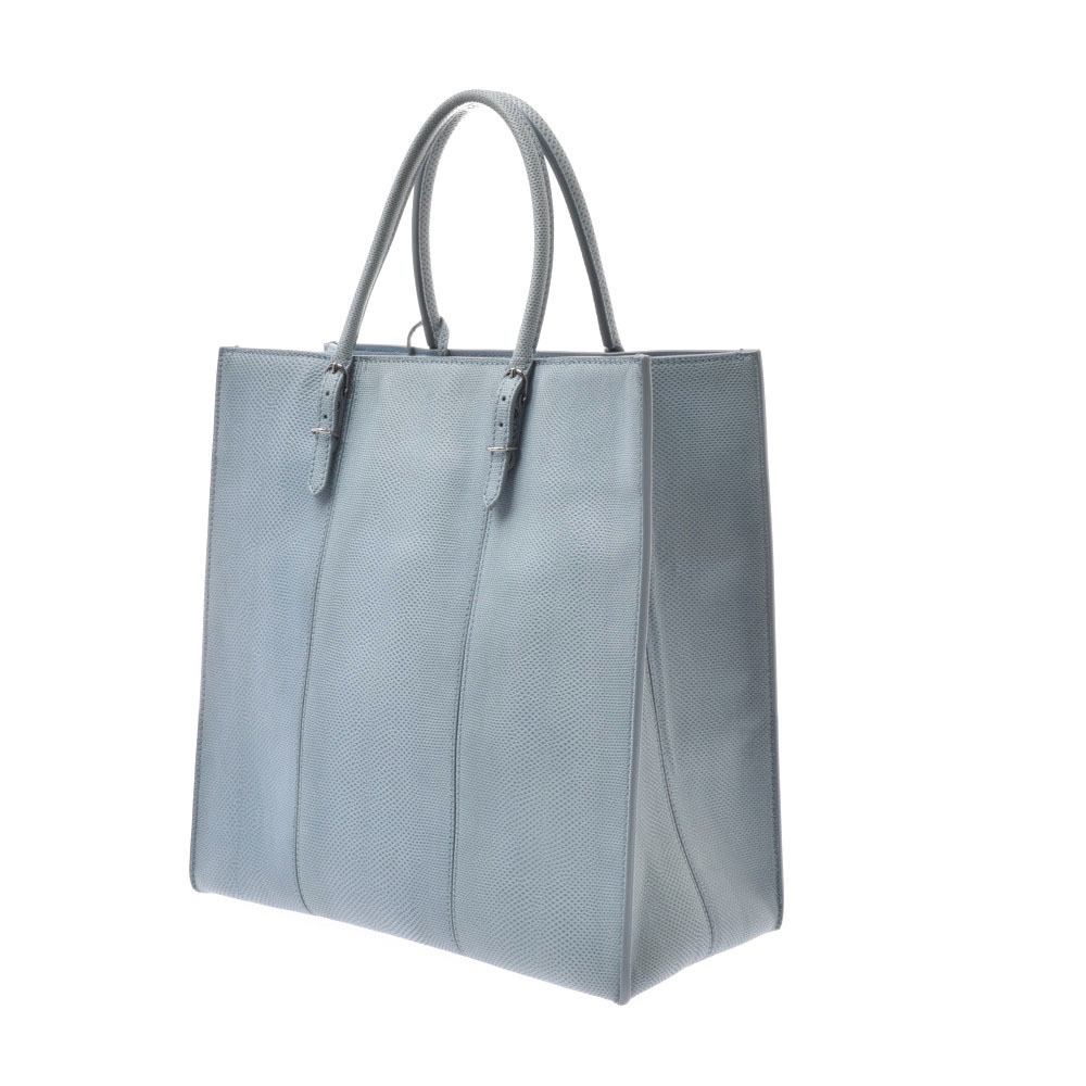 Balenciaga Blue Calfskin Tote Paper Handbag Bag The Blue